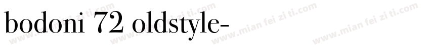 bodoni 72 oldstyle字体转换